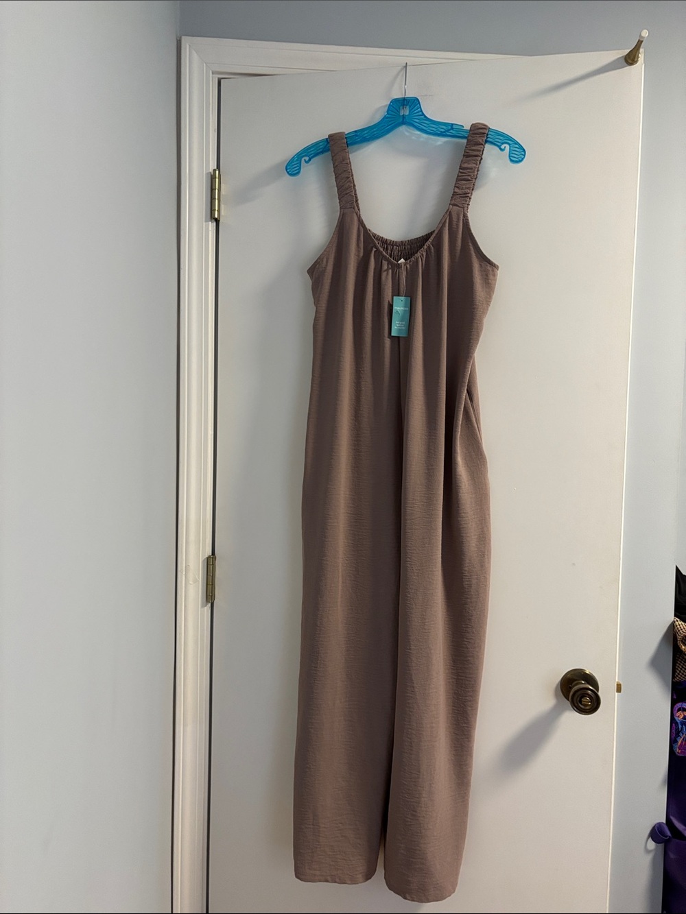 Maurices Dusty Taupe Sleeveless Jumpsuit Medium